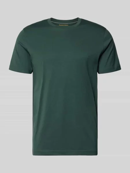 T-shirt z bawełny z okrągłym dekoltem Christian Berg Men zielona