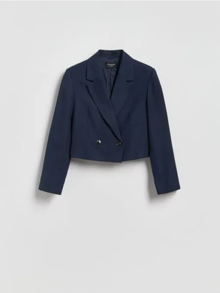 Reserved Лляний піджак темно-синій синій