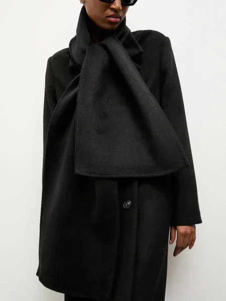Шерстяное пальто Answear.lab черное