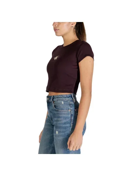 Tričko Calvin Klein hnedá