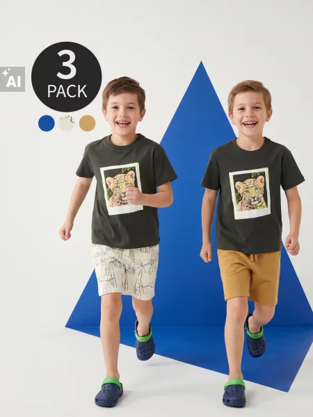 Sinsay Šortky z froté úpletu 3 pack vícebarevná