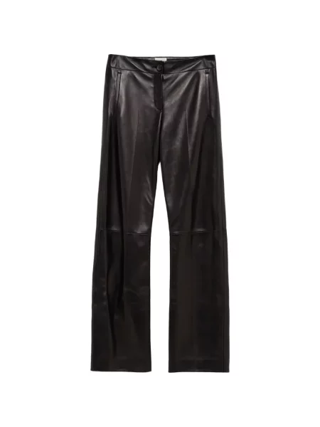 Pantaloni Khaite din piele negru