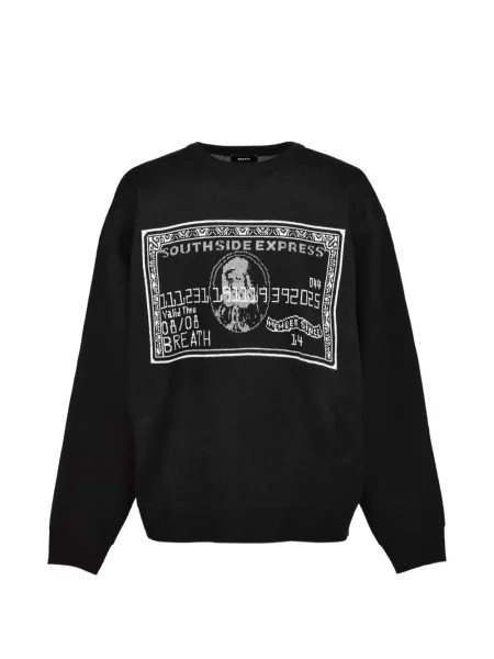 Pulover Breath cu imagine cu decolteu rotund negru