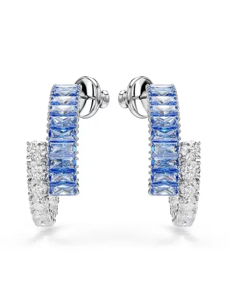 Kolczyki Swarovski biznesowe niebieskie