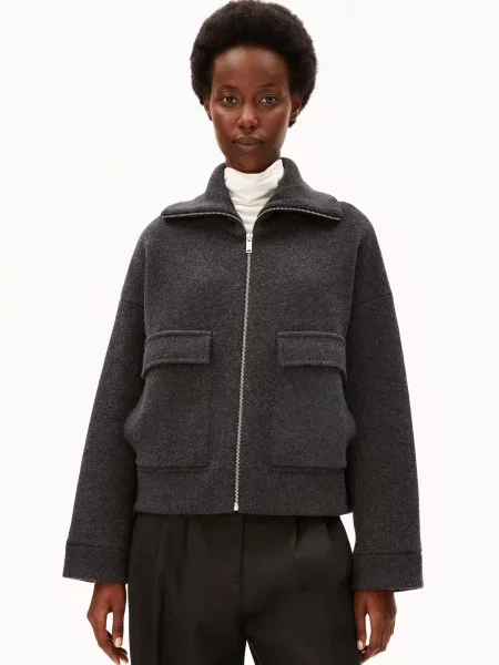 ARMEDANGELS Oversize kardigán tmavohnedá