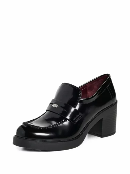 Pantofi loafer Tory Burch cu platformă cu autograf negru