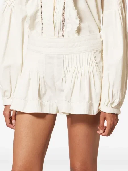 Pantaloni scurți Isabel Marant plisate din dantelă