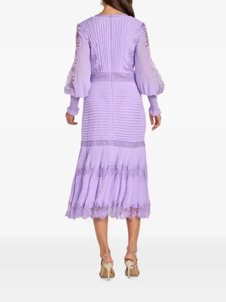 Rochie midi Tadashi Shoji din dantelă violet
