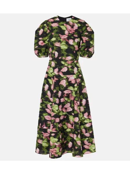 Rochie midi Erdem cu model floral până la genunchi de costum
