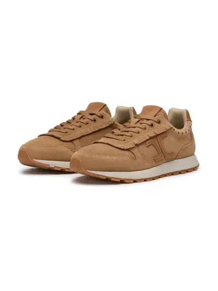 Sneakersy Candice Cooper z frędzli zamszowe brązowe