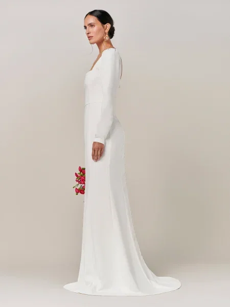 BWLDR Rochie AMARIA GOWN' alb