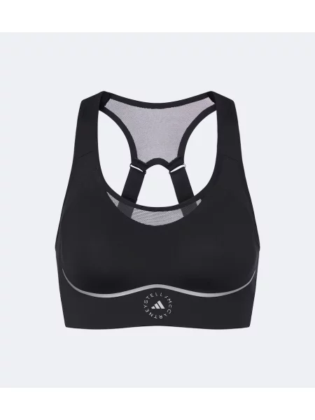Sutien sport Adidas By Stella Mccartney cu autograf negru