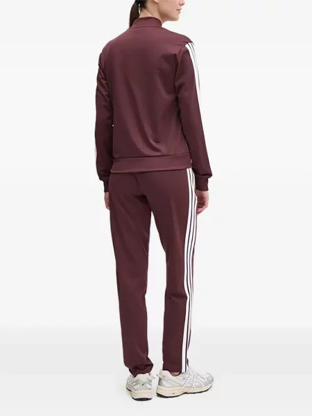 Komplet dresowy Adidas koronkowy sznurowany w paski różowy