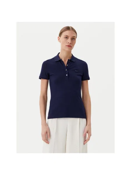 Футболка Lacoste з коміром синій