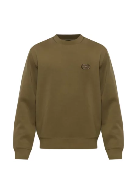 Hanorac Emporio Armani cu broderie verde