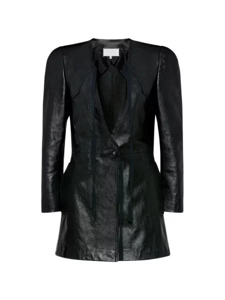 Geanta de piele Maison Margiela cu legături negru