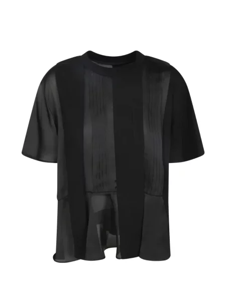 Tricou Sacai cu volane negru