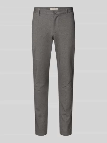 Chinosy o kroju slim fit z mieszanki model ‘MARK’ Only & Sons beżowe