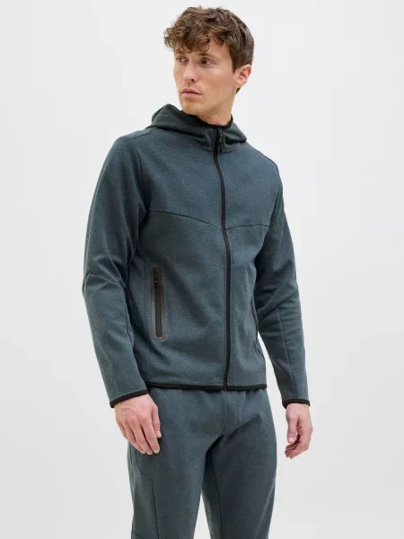 JACK & JONES Tepláková bunda JCOFusion tmavomodrá