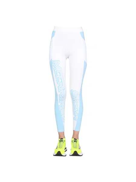 Spodnie Stella Mccartney z nadrukiem niebieskie