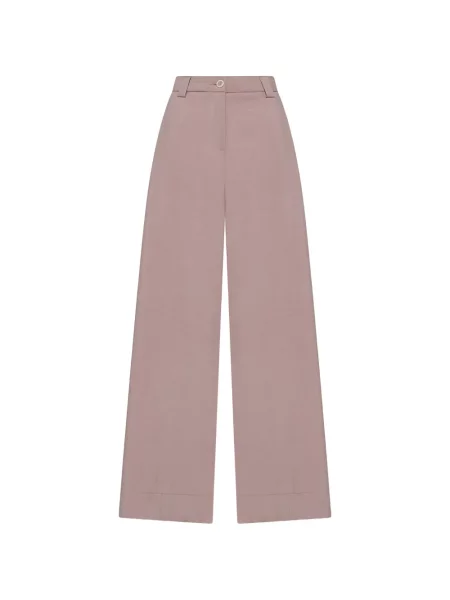 Pantaloni Cruna cu picior lat roz