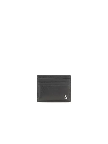 Portfel Fendi skórzany z logo czarny