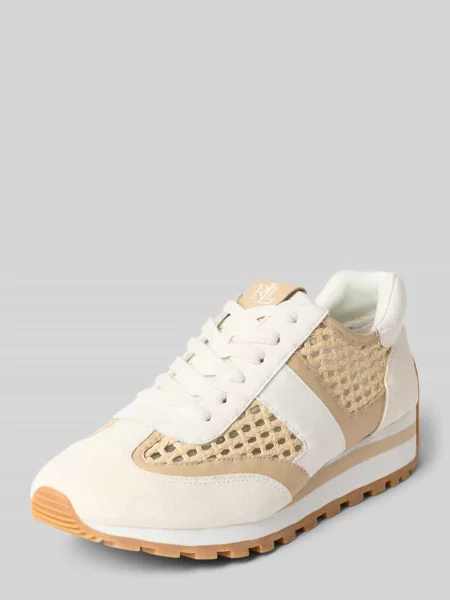 Sneakersy z naturalnej skóry model DANI' Lauren Ralph Lauren białe