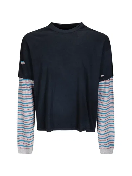 Tricou Stockholm Surfboard Club cu dungi negru