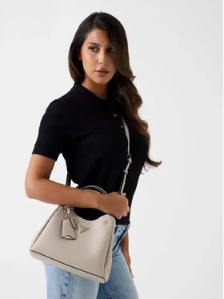 Rankinė Guess Meridian II Šviesiai smėlinė pilka
