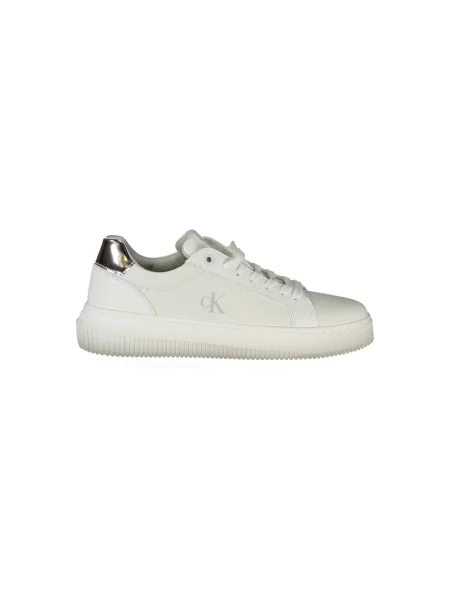 Buty Calvin Klein Chunky Cupsole Low Mg bright white/silver białe