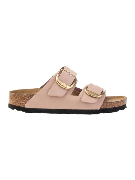 Sneakersy Birkenstock zamszowe na sprzączkę różowe