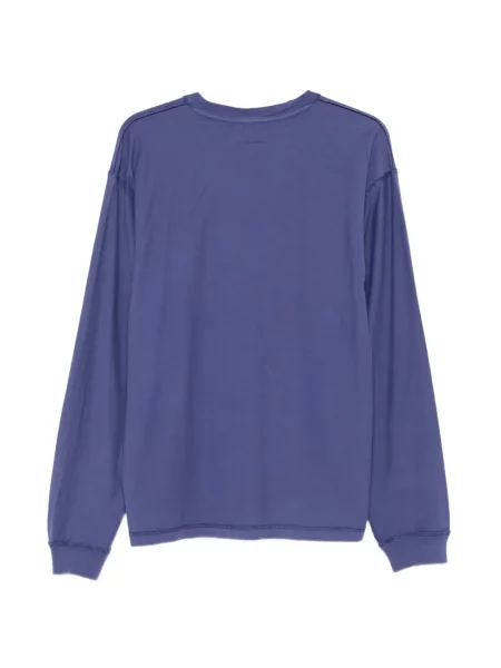 Lung tricou Stüssy cu imagine albastru