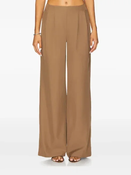 Pantaloni Selia Richwood plisate maro