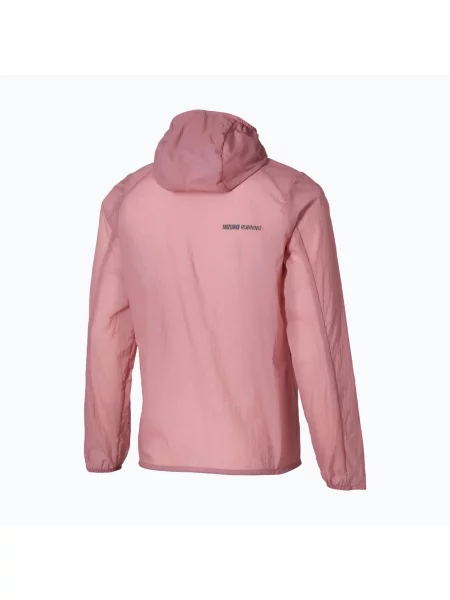 Kurtka do biegania Mizuno Tech Light Hooded Jacket różowa