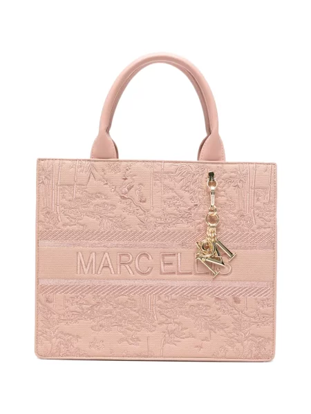 Geantă shopper Marc Ellis cu broderie roz