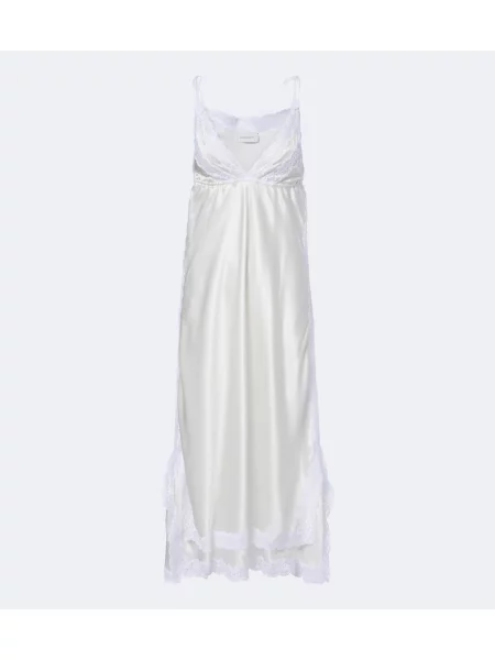 Rochie Magda Butrym din satin alb