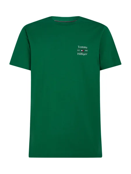 Tommy Hilfiger Majica Stack Regular Fit zelena