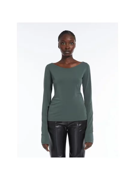 Dzianinowy top Max Mara zielony