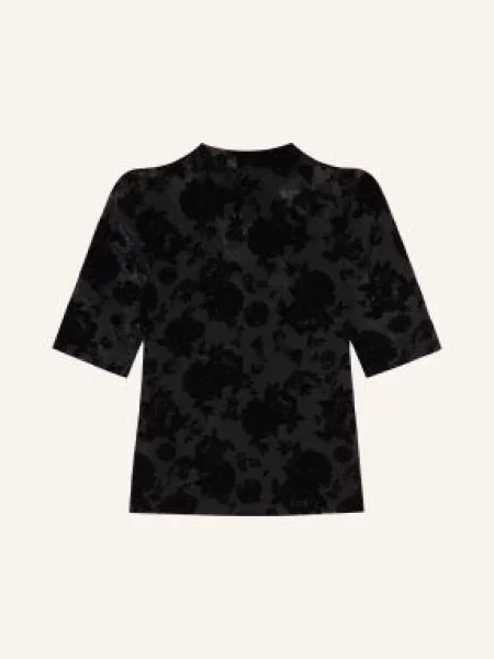 Ted Baker Tričko Aurlyne Ze Síťoviny / tmavě šedá černá