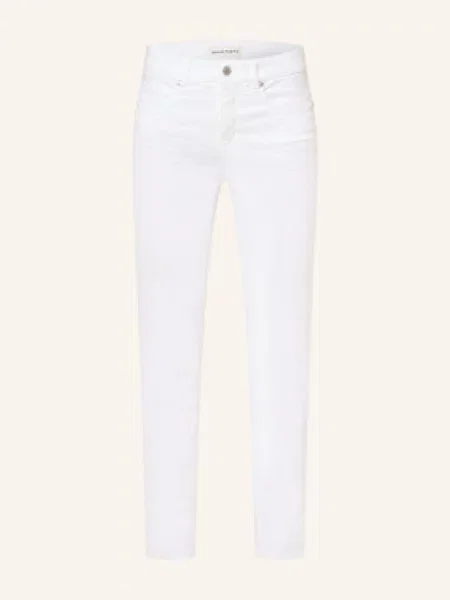 Opus Pants Jeansy Straight Melly Base weiss białe
