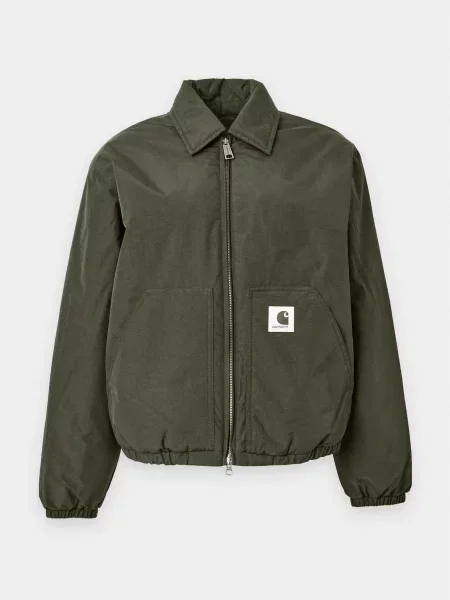 Carhartt WIP Přechodná bunda Stanwood tmavě zelená