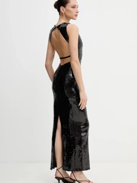 Сукня Bardot maxi облягаюча чорний