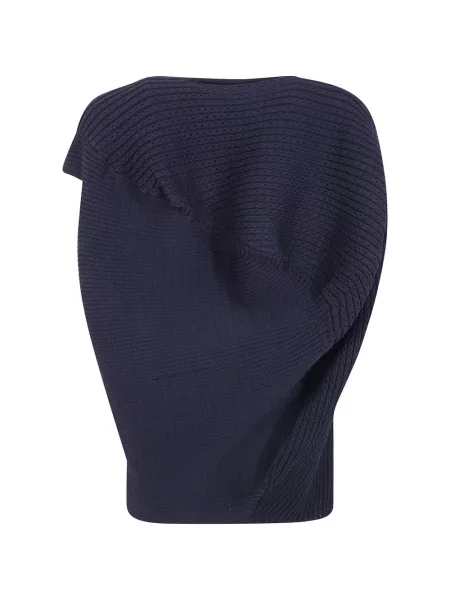 Top Issey Miyake tricotate asimetric negru