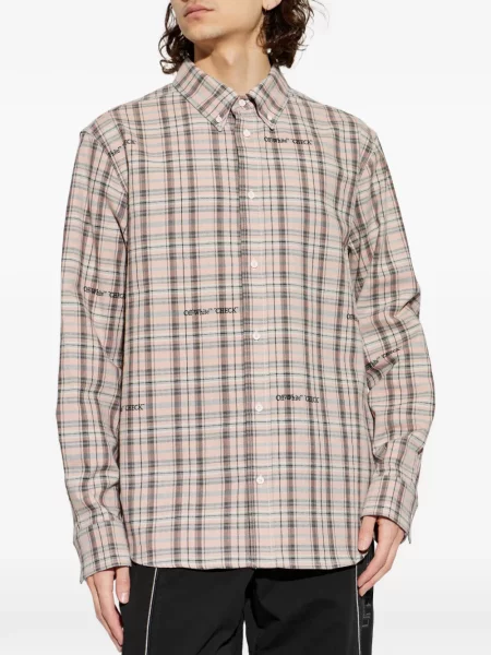 Cămașă Off-white cu broderie alb