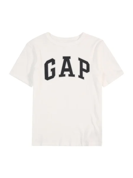 GAP Tricou gri / negru / lână alb