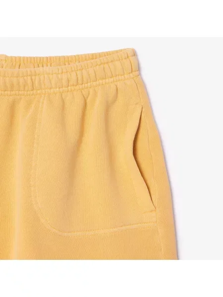 Lacoste Krótkie Spodenki Natural Dyed Cotton Fleece żółte