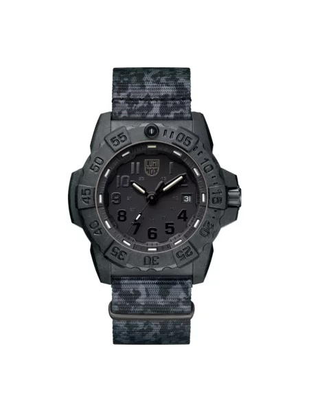 Lniany zegarek Luminox czarny