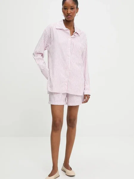 Риза и къс панталон Answear.LAB дамска розово