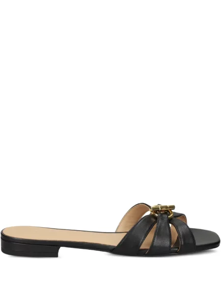 Sandale Lauren Ralph Lauren din piele cu cataramă negru