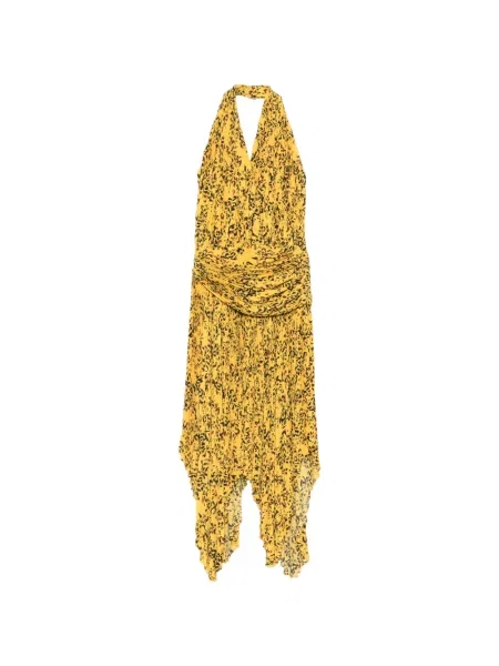 Rochie Proenza Schouler cu model floral cu imagine asimetrică galben